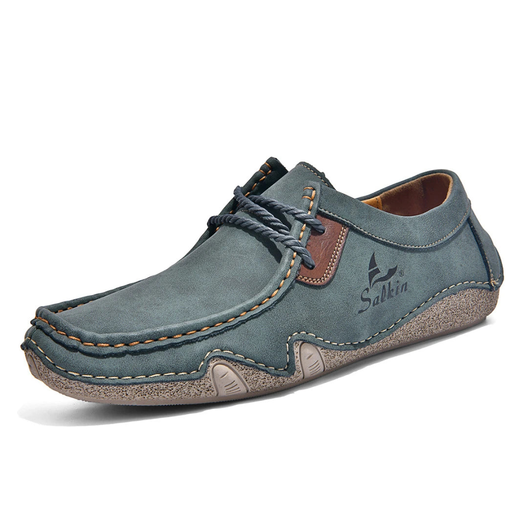 Men's Stitched Lace-Up Casual Shoes