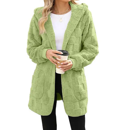 Women's Hooded Textured Cardigan