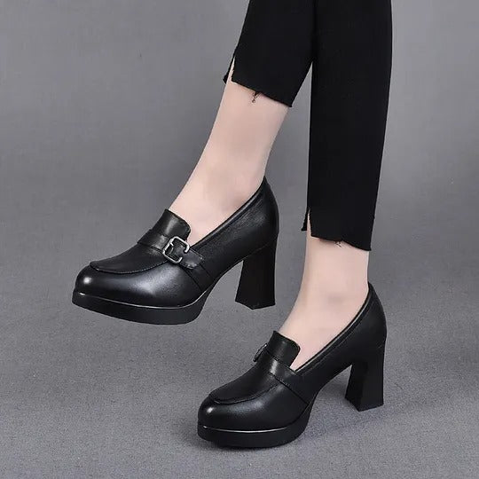 Women's Buckle Heeled Shoes