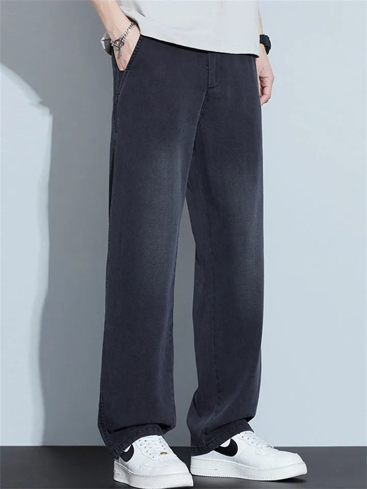 Men's Loose Straight Denim Jeans