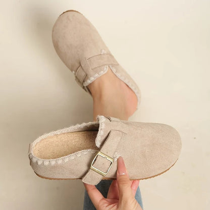 Women’s Plush-Lined Round-Toe Mules