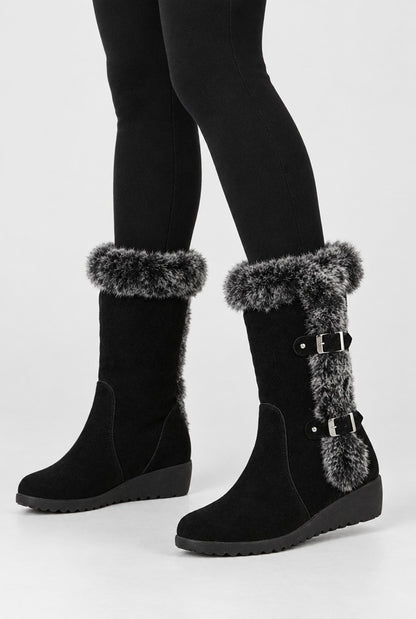 Women's Buckle Detail Winter Boots