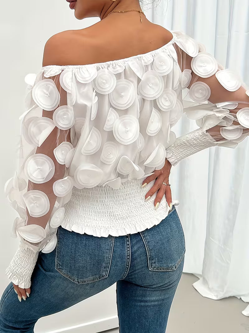 Elegant White Wrap Top