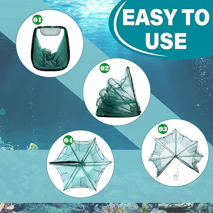 Foldable Multi-Entry Fishing Net