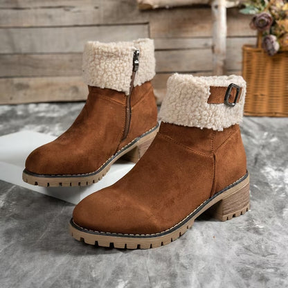 Women's Cuff Buckle Ankle Boots