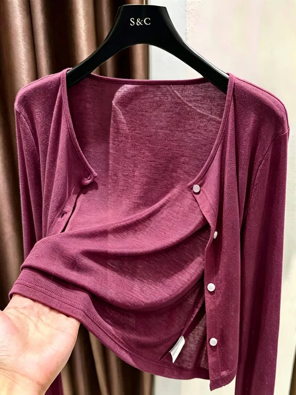 Women's Button-Front Cardigan
