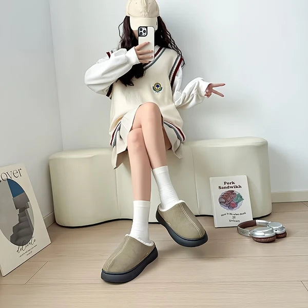 Women’s Plush-Lined Winter Slides