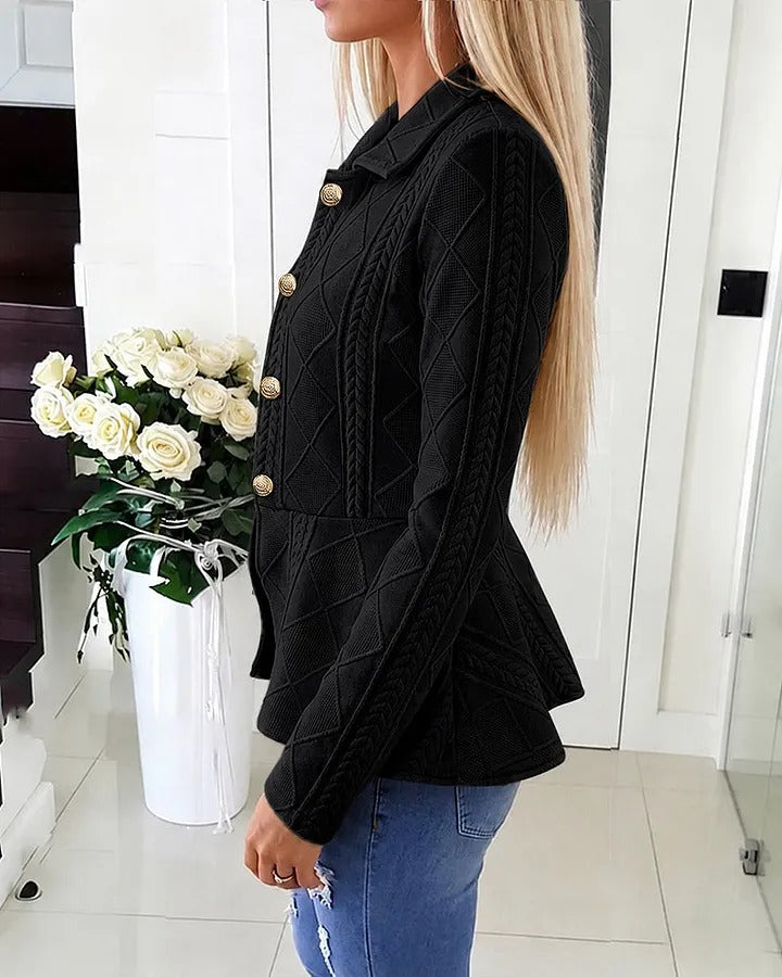 Women's Argyle Button Cardigan