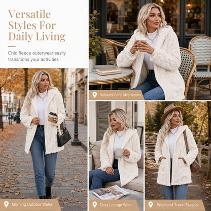 Women's Hooded Fleece Zip-Up Jacket