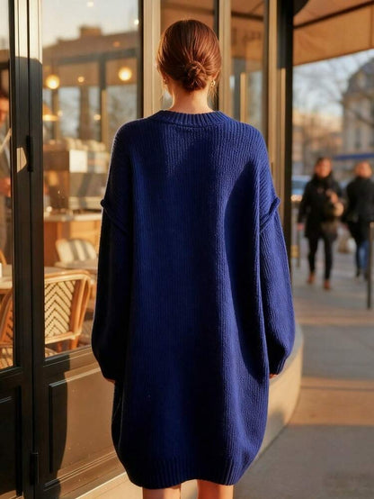 Women's Relaxed Knit Sweater Dress