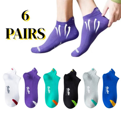 Low-Cut Socks with Mesh Design – 6 Pairs