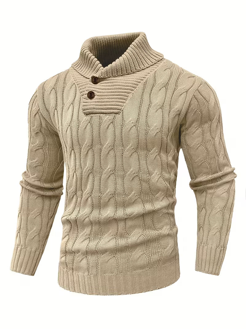 Men’s Ribbed Knit Business Sweater