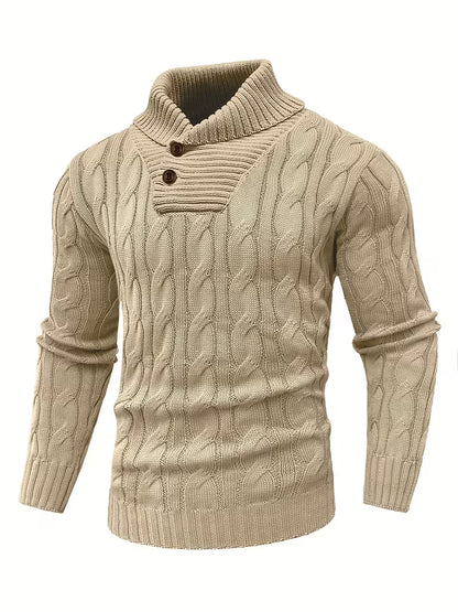 Men’s Ribbed Knit Business Sweater