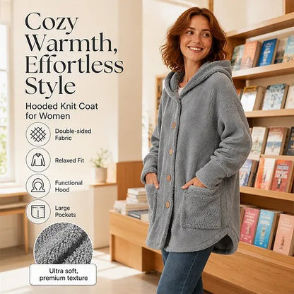 Women's Hooded Button-Front Coat