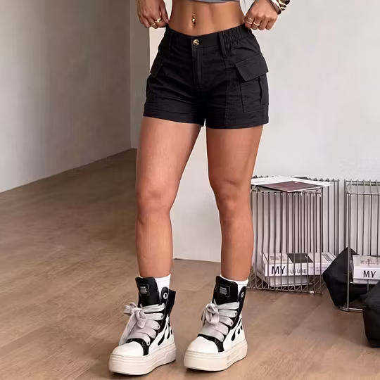 Women's High-Waisted Cargo Shorts