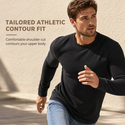 Men's Waffle Knit Crewneck Pullover