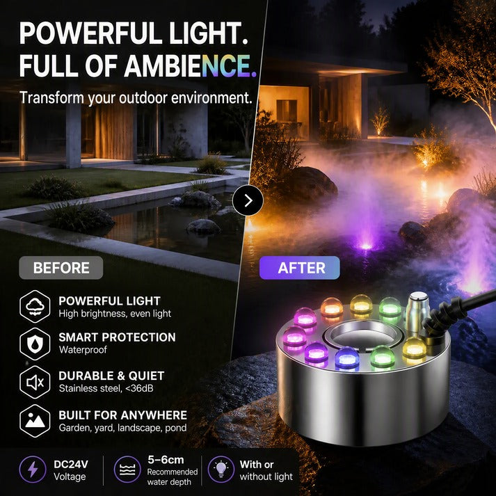 Water Mist Maker with Light Ring