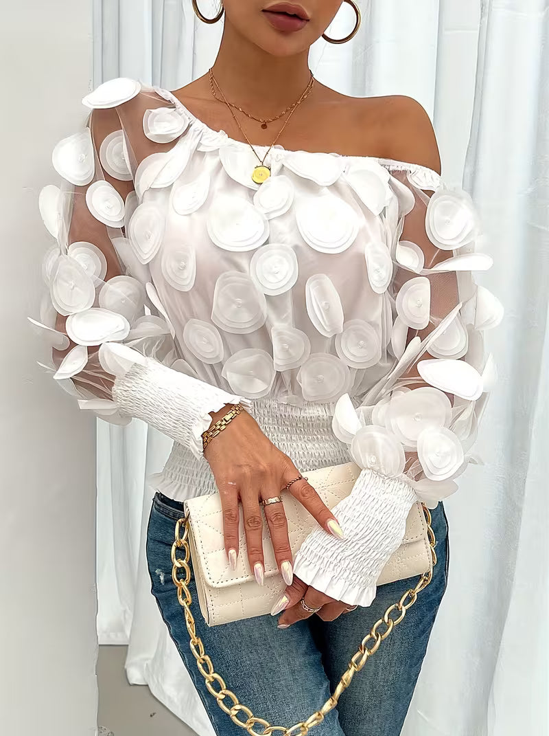 Elegant White Wrap Top