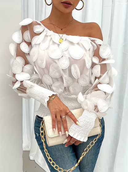 Elegant White Wrap Top
