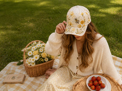 Women's Embroidered Nature Print Baseball Cap