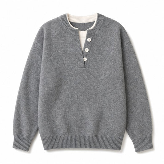 Women's Layered Button-Front Sweater