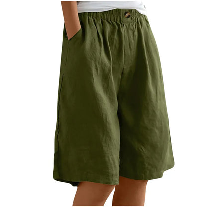Women's Elastic Waist Bermuda Shorts