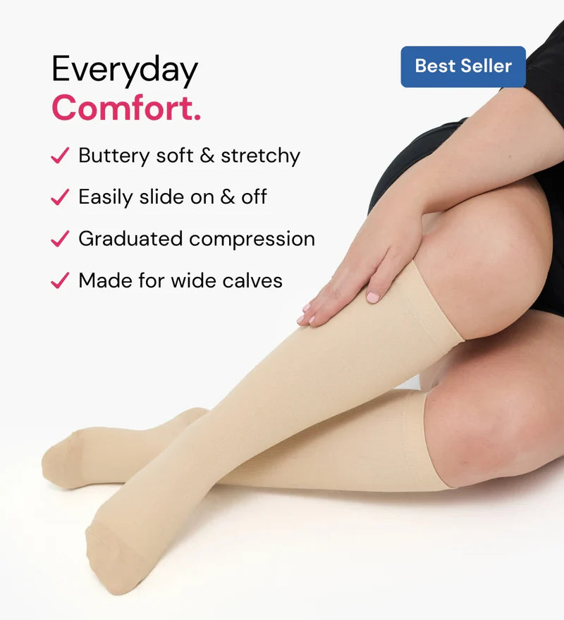 Wide Compression Socks for Pain Relief