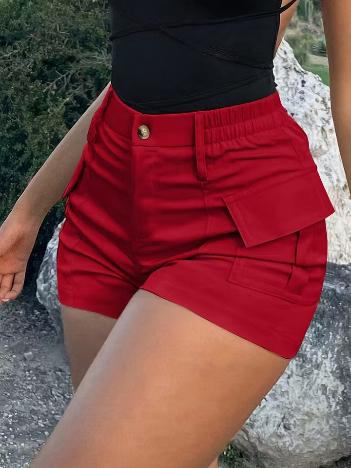 Women's High-Waisted Cargo Shorts