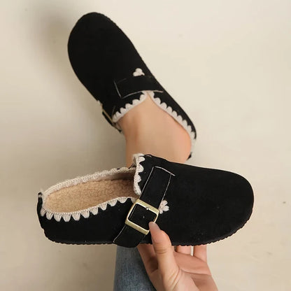 Women’s Plush-Lined Round-Toe Mules