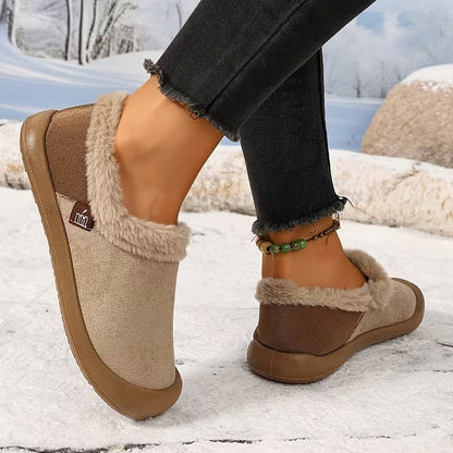 Women's Fuzzy Trim Slip-On Shoes