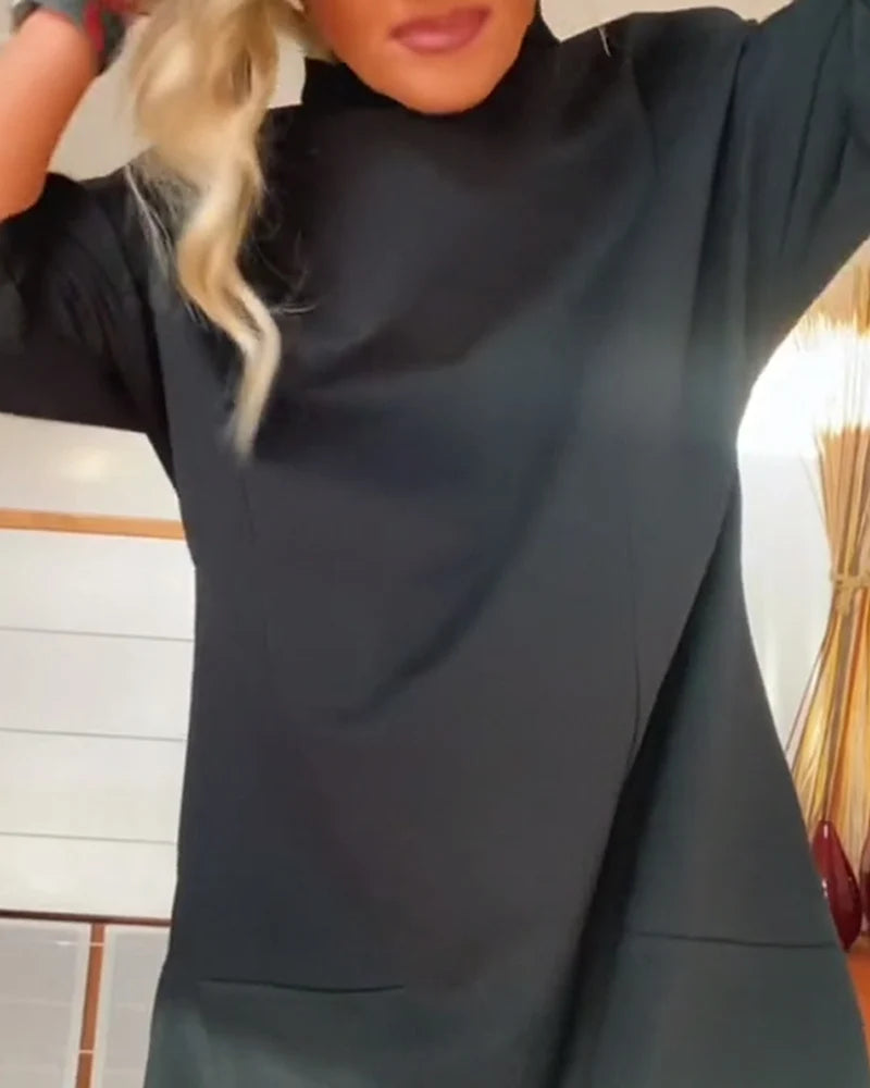 Women's High Neck Loose Dress