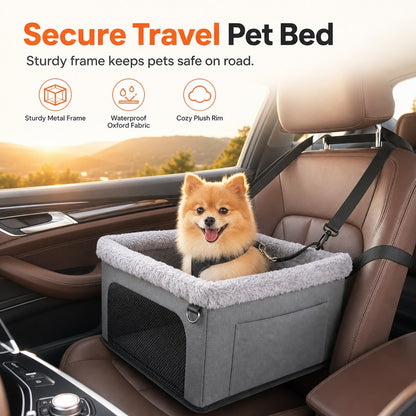 Pet Car Travel Bed with Raised Sides