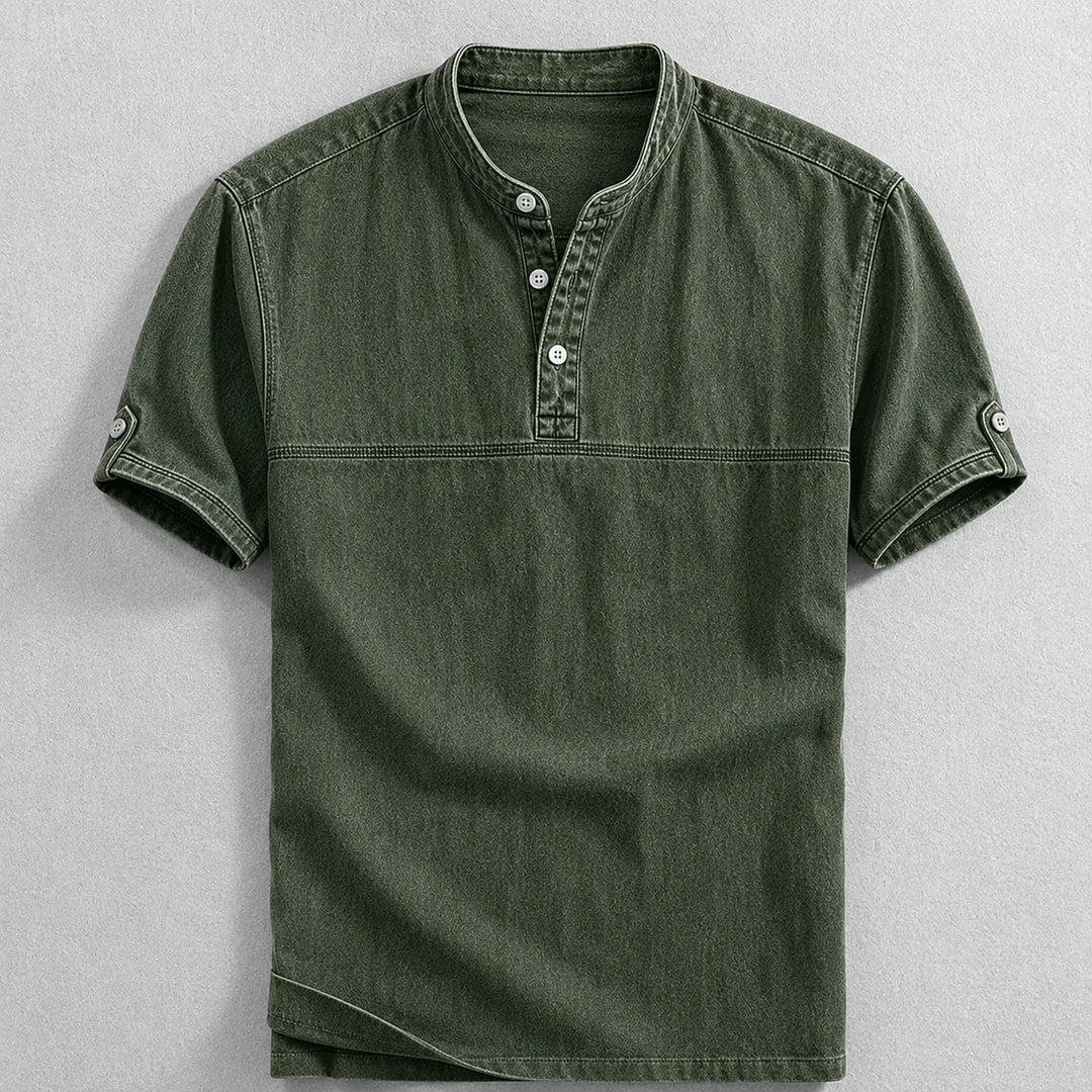 Men's Short Sleeve Henley Shirt