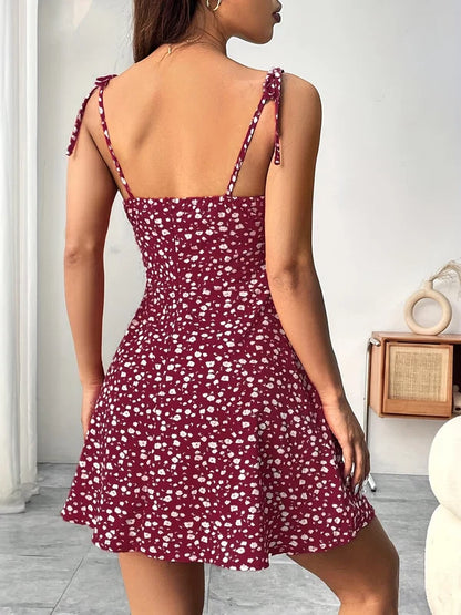 Women's Floral Tie-Shoulder Camisole Dress