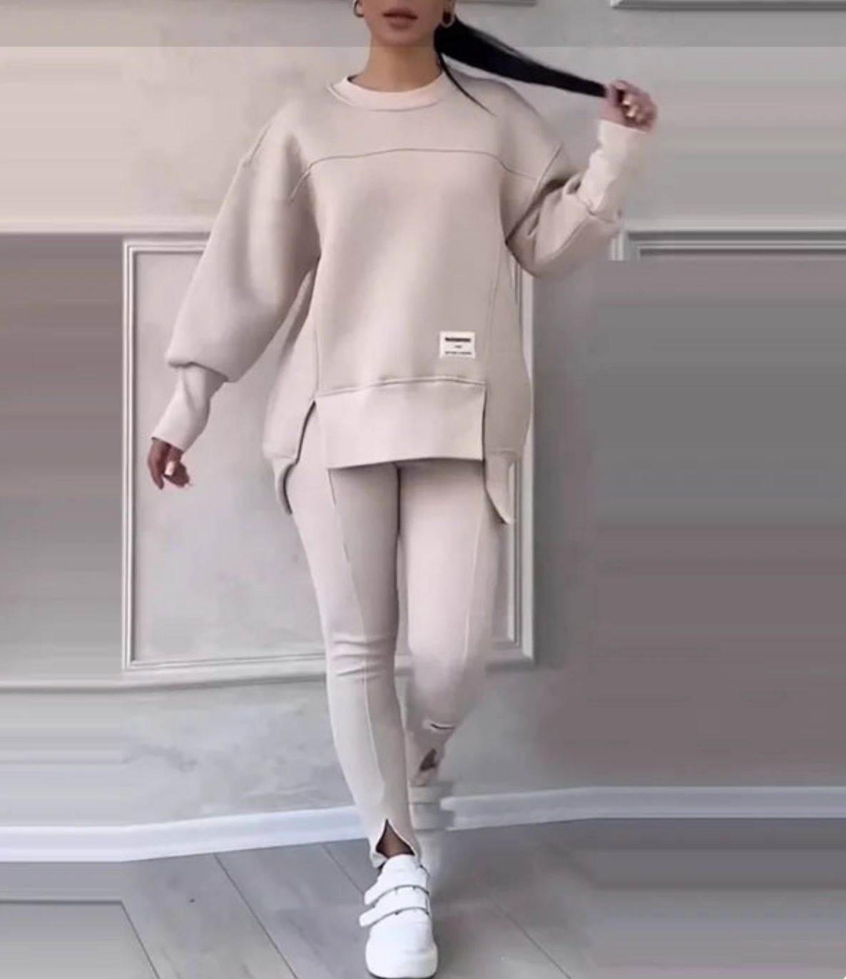 Women's casual sweatshirt and leggings set
