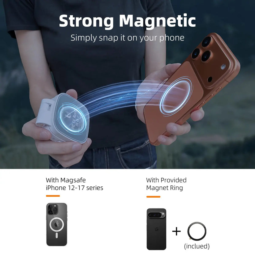 Magnetic Phone LED Selfie Light with Mirror