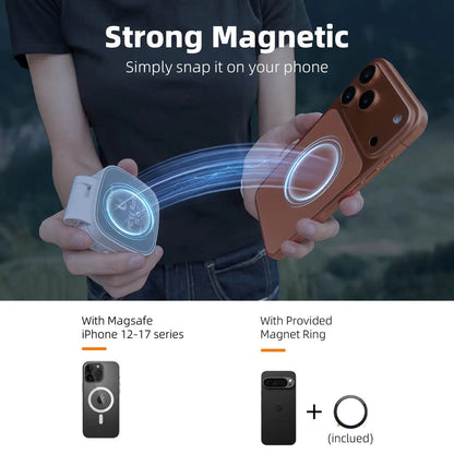 Magnetic Phone LED Selfie Light with Mirror