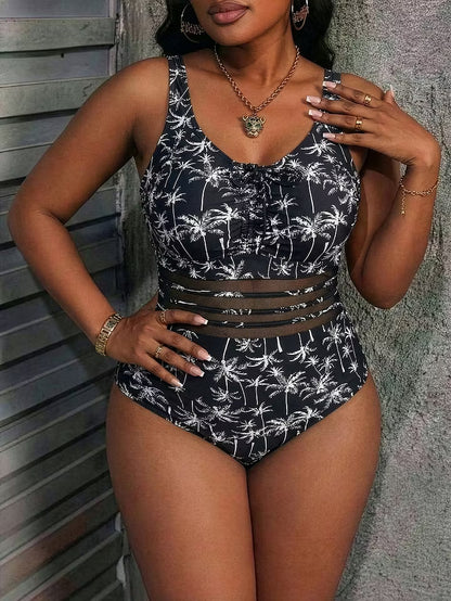 Women's Polka Dot One-Piece Swimsuit
