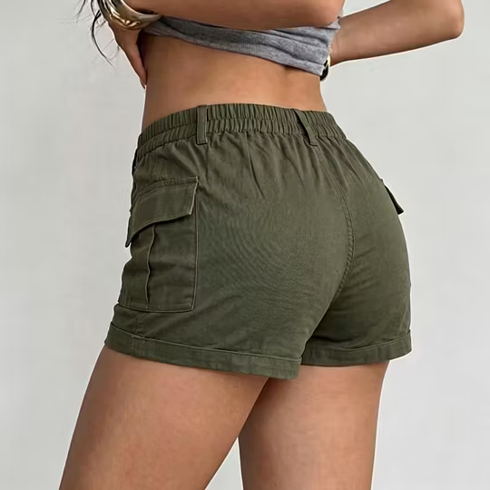 Women's High-Waisted Cargo Shorts