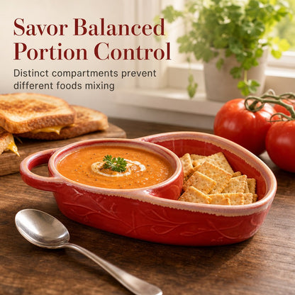 Divided Serving Dish with Side Handle