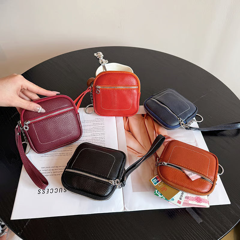 Mini Zip Coin Purse with Wrist Strap