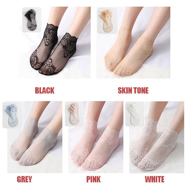 Women's Floral Lace Ankle Socks