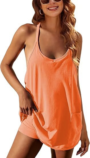 Women’s Sleeveless Dress with Shorts