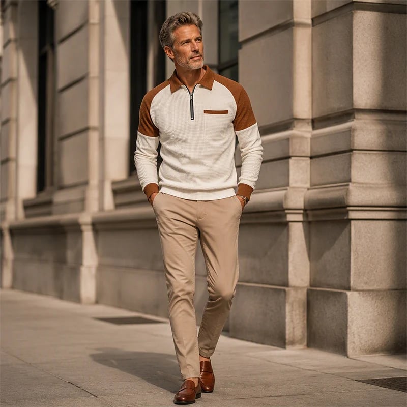 Men's Textured Quarter-Zip Pullover