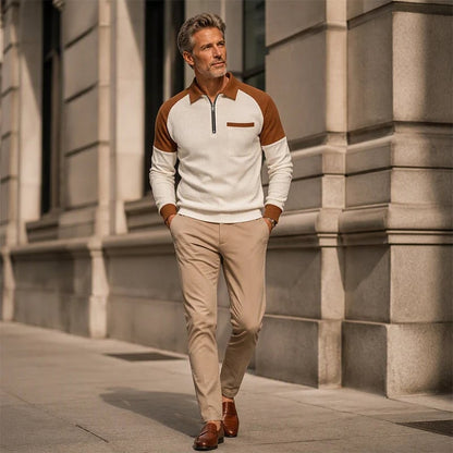 Men's Textured Quarter-Zip Pullover