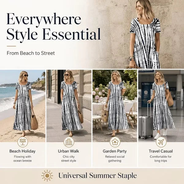 Women's Tie-Dye Print Dress