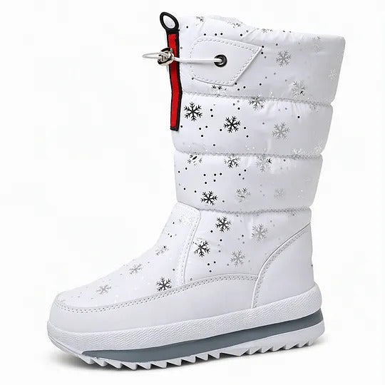 Women's Snowflake Print Mid-Calf Winter Boots