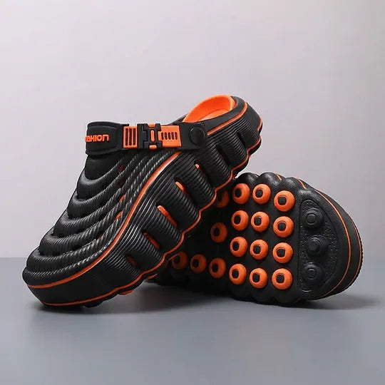 Men's Closed-Toe Clogs with Strap Detail
