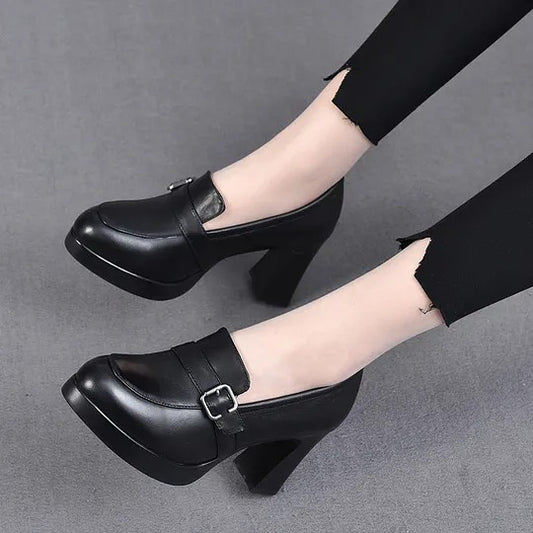 Women's Buckle Heeled Shoes