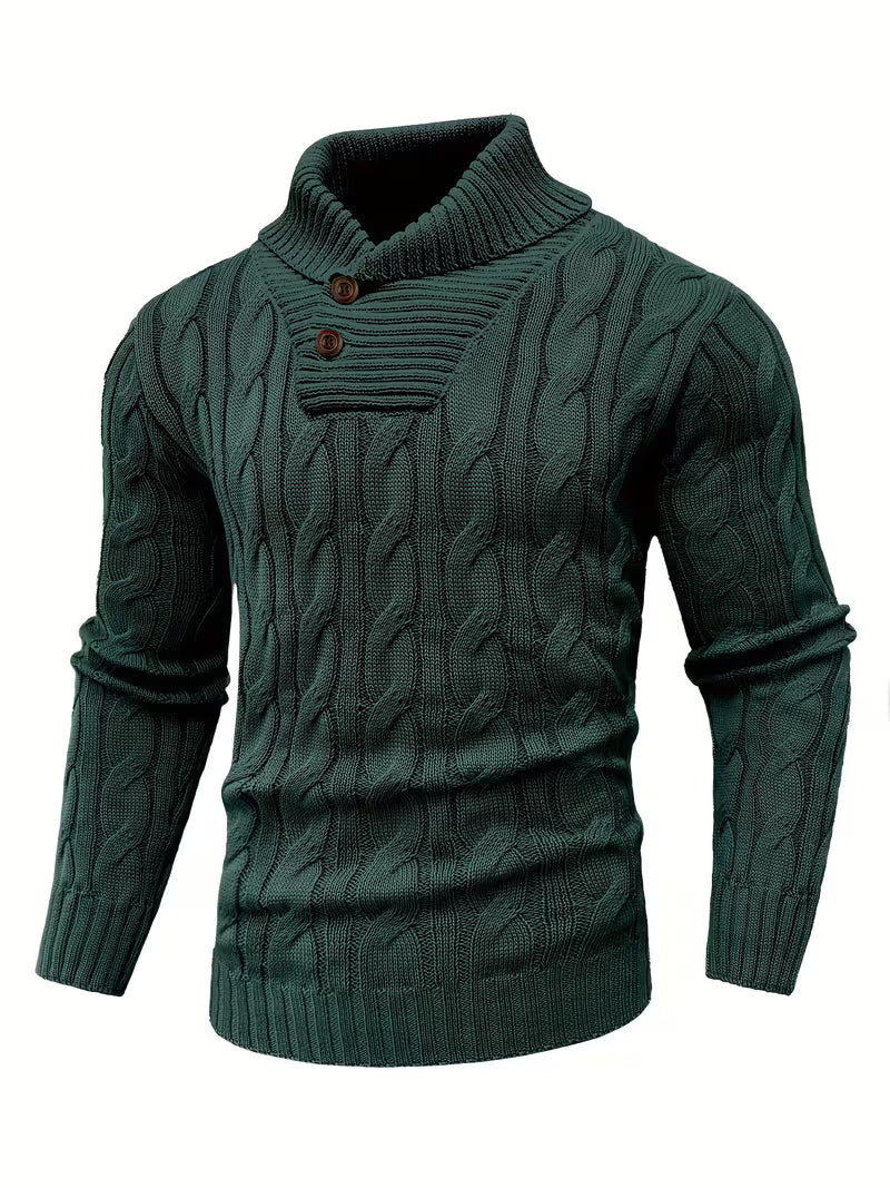 Men’s Ribbed Knit Business Sweater